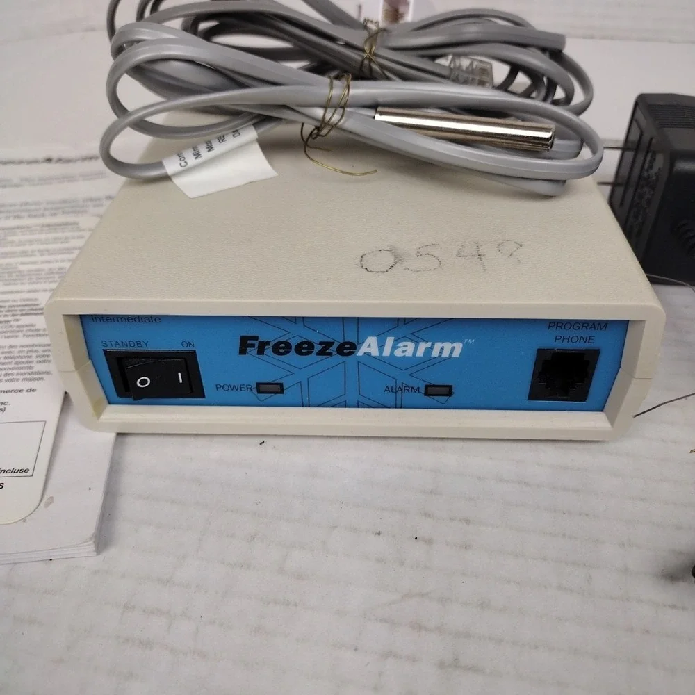 Emerson Intermediate Freeze Alarm Dialer • Base Unit w/Power Supply & Sensor